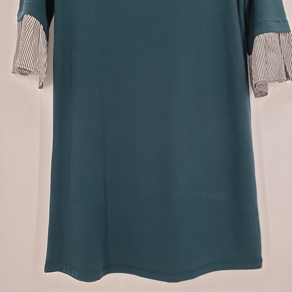 Pleione Shift Dress with Striped Bell Sleeves XS - Picture 5 of 7